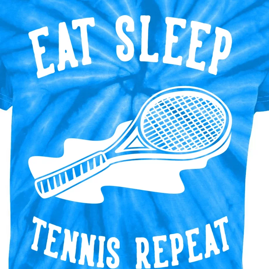 Eat Sleep Tennis Repeat Gift Kids Tie-Dye T-Shirt