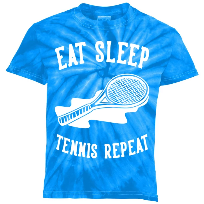 Eat Sleep Tennis Repeat Gift Kids Tie-Dye T-Shirt