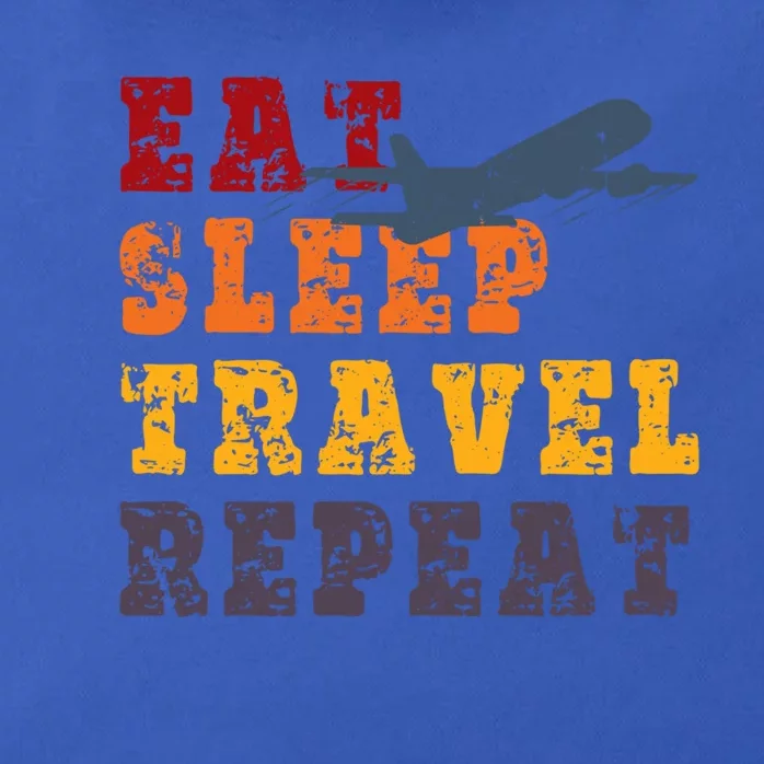 Eat Sleep Travel Repeat Travel Lover Humor Quote Design Great Gift Zip Tote Bag