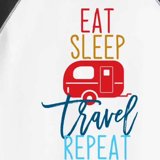 Eat Sleep Travel Repeat Travel Lover Humor Quote Design Gift Toddler Fine Jersey T-Shirt