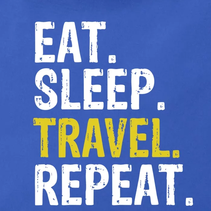 Eat Sleep Travel Repeat Traveler Gift Zip Tote Bag