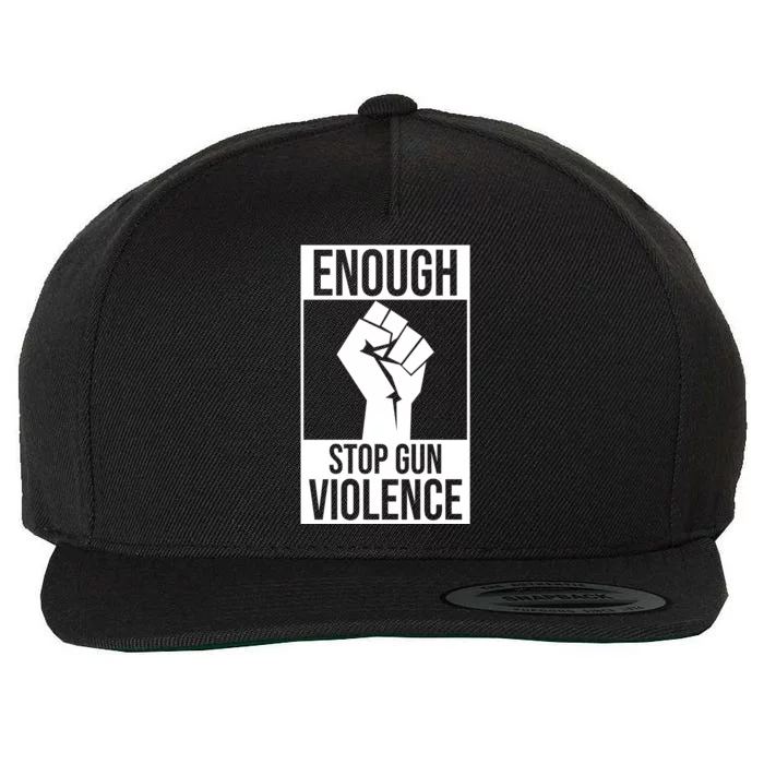 Enough Stop The Violence Fist Wool Snapback Cap