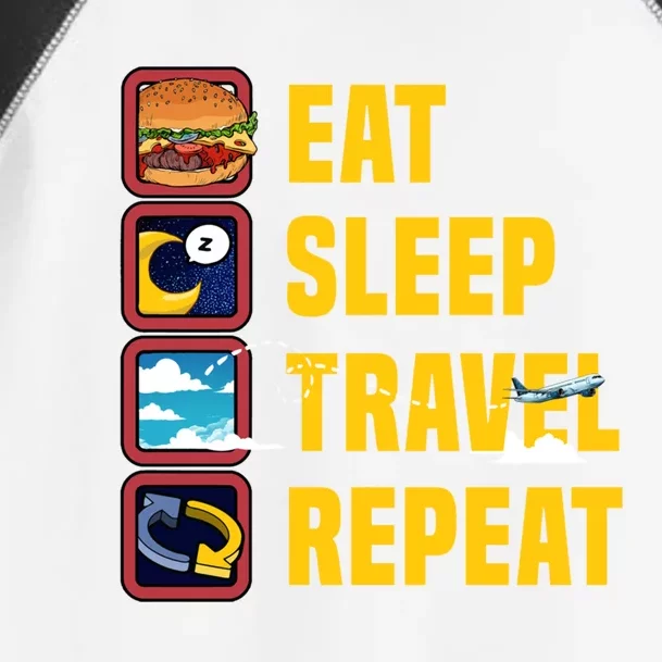 Eat Sleep Travel Repeat World Travel Lover Buddies Traveller Gift Toddler Fine Jersey T-Shirt