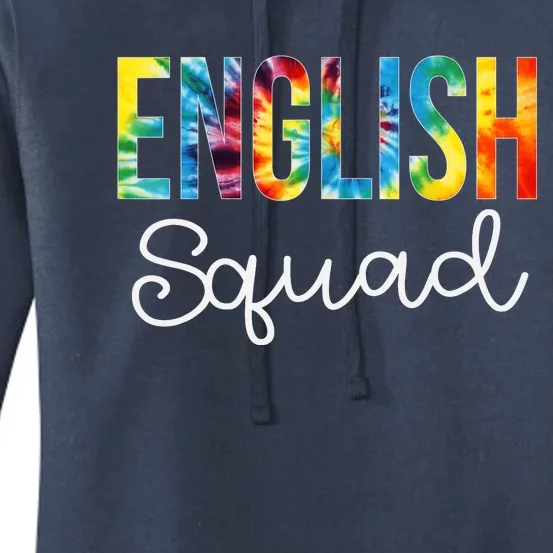 English Squad Tie Dye Appreciation Day Hello Back To School Women's Pullover Hoodie