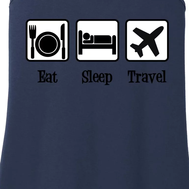 Eat Sleep Travel Gift Ladies Essential Tank