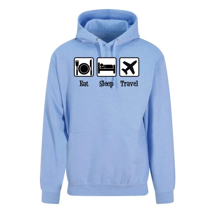 Eat Sleep Travel Gift Unisex Surf Hoodie