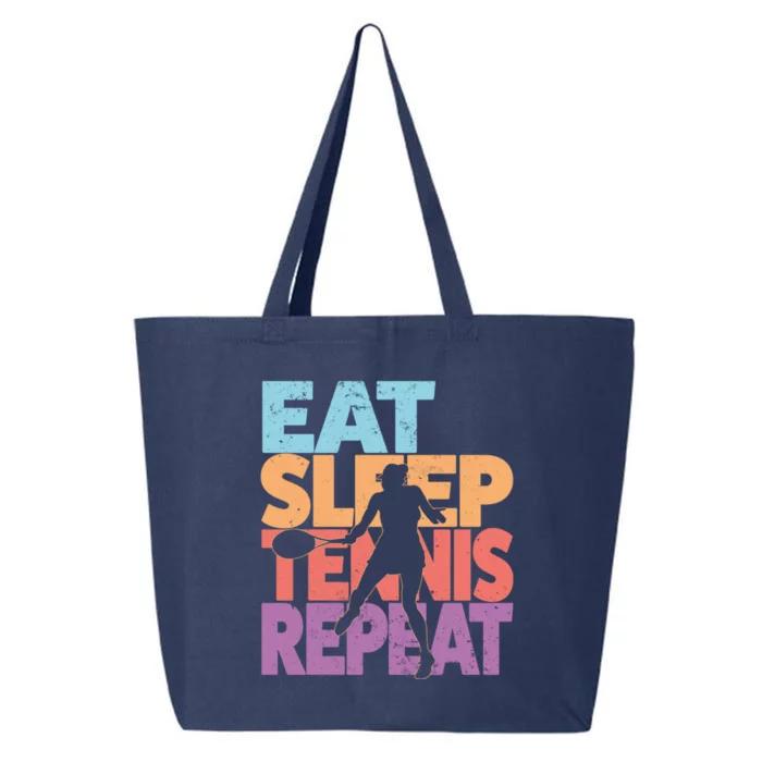 Eat Sleep Tennis Repeat Great Gift Tennis Gift 25L Jumbo Tote