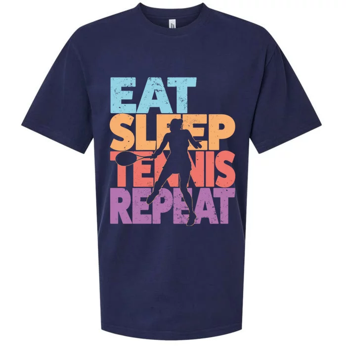 Eat Sleep Tennis Repeat Great Gift Tennis Gift Sueded Cloud Jersey T-Shirt