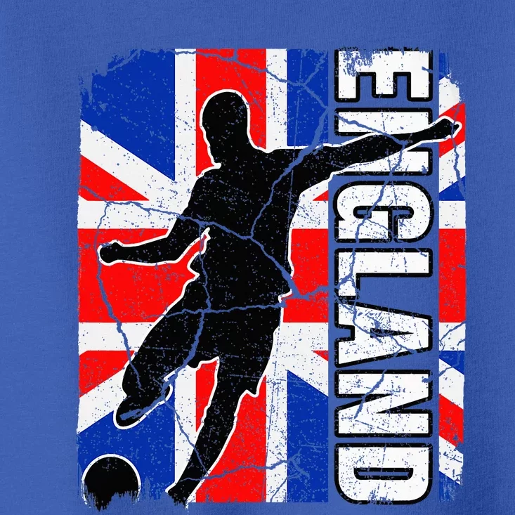 England Soccer Team British Flag Jersey Football Fans Toddler T-Shirt