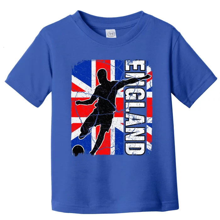 England Soccer Team British Flag Jersey Football Fans Toddler T-Shirt