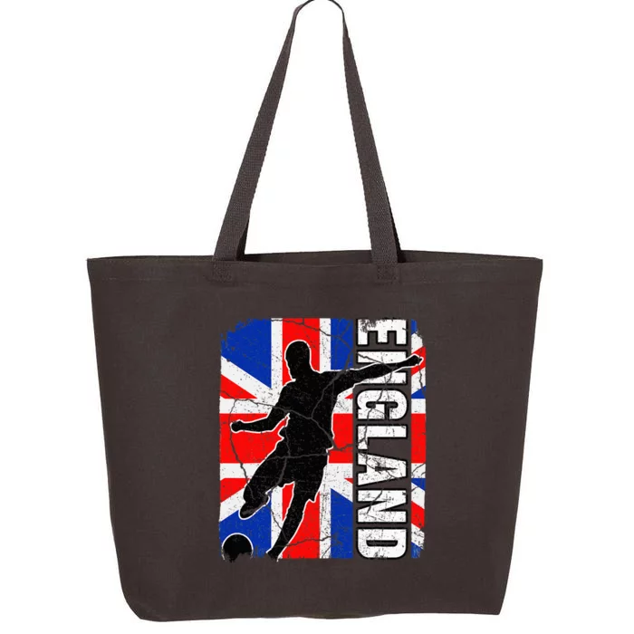 England Soccer Team British Flag Jersey Football Fans 25L Jumbo Tote