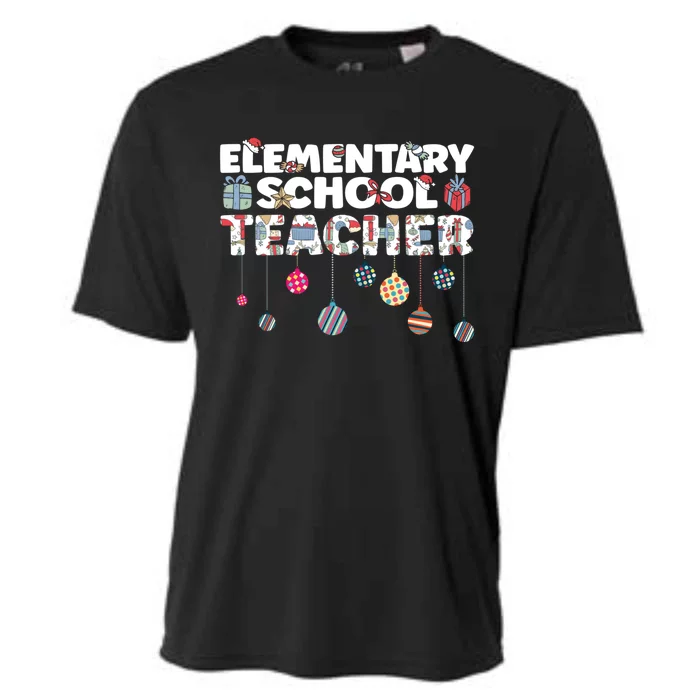 Eletary School Teacher Christmas Vibes Gift Cooling Performance Crew T-Shirt