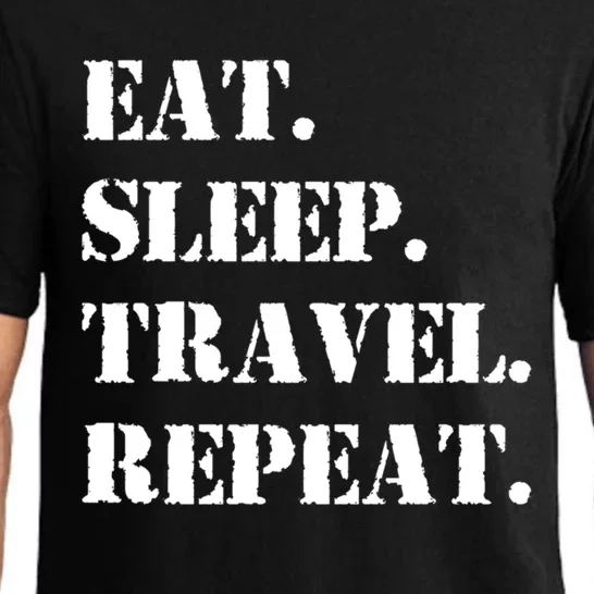 Eat Sleep Travel Repeat Gift Pajama Set