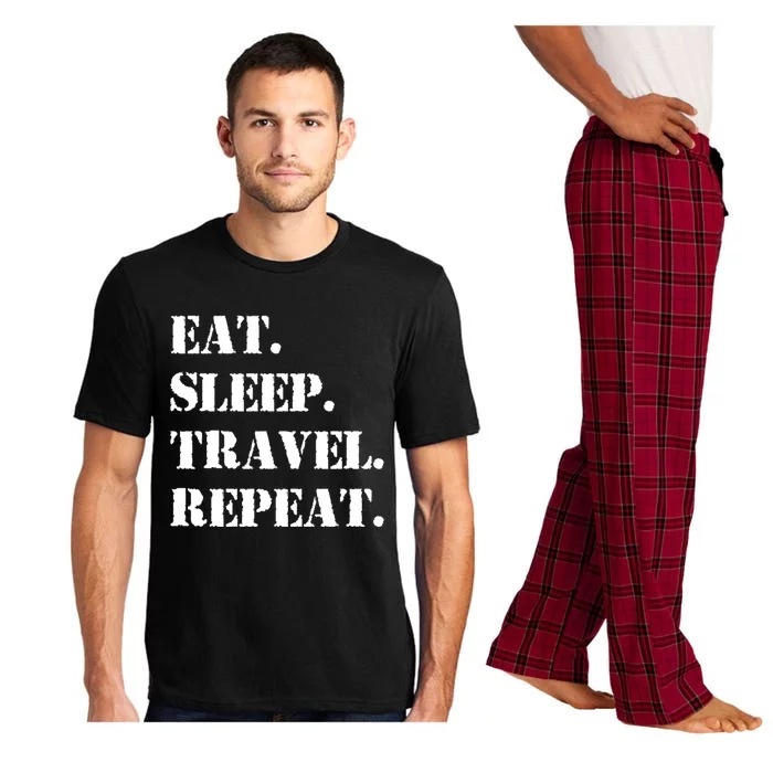 Eat Sleep Travel Repeat Gift Pajama Set