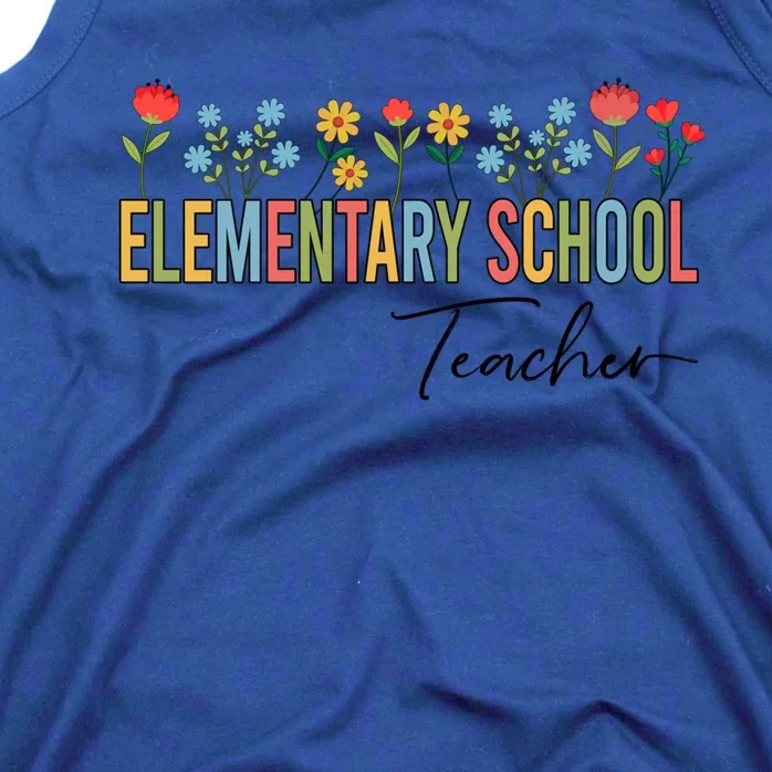 Eletary School Teacher Wildflowers Back To School Gift Tank Top