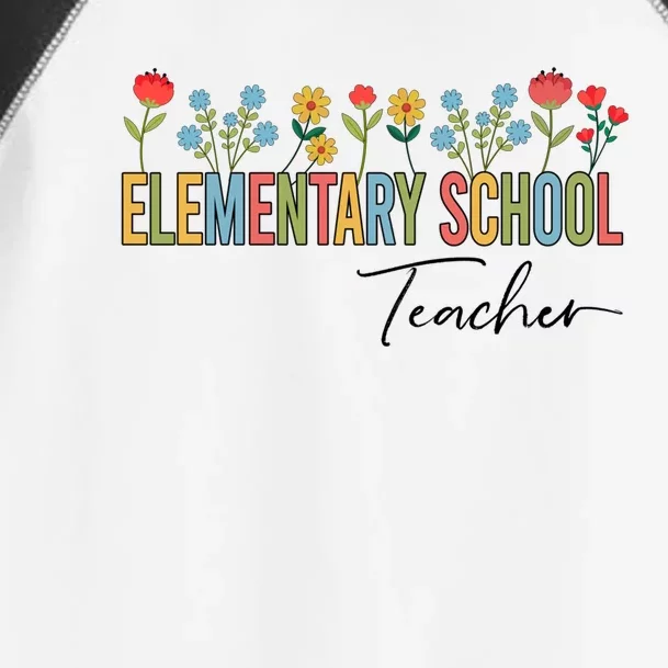 Eletary School Teacher Wildflowers Back To School Gift Toddler Fine Jersey T-Shirt