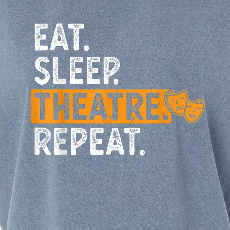 Eat Sleep Theatre Repeat Theater Garment-Dyed Women's Muscle Tee