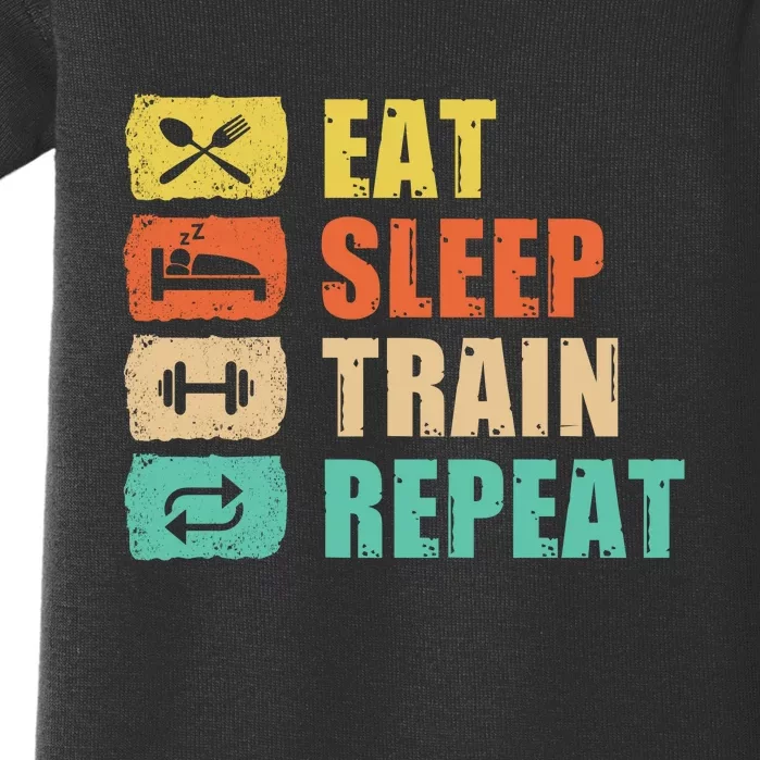 Eat Sleep Train Repeat Baby Bodysuit