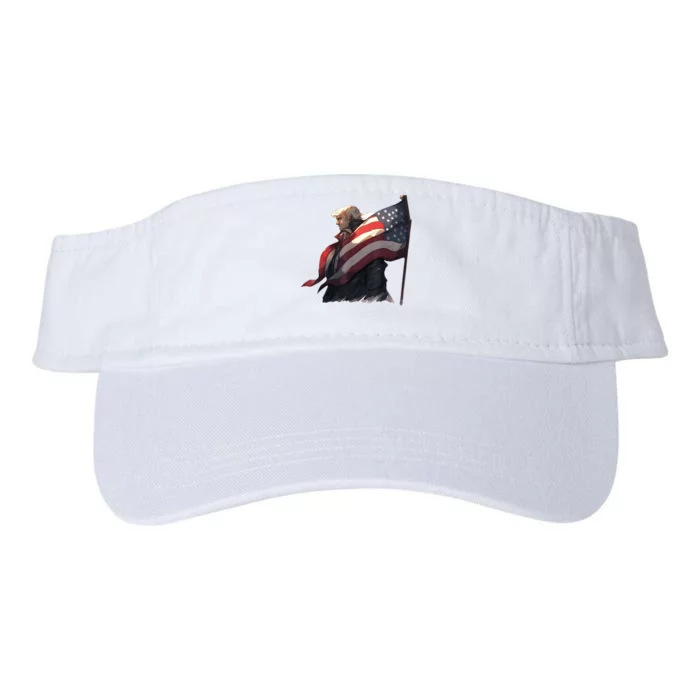 Election Support Trump 2024 And 4th Of July President Valucap Bio-Washed Visor