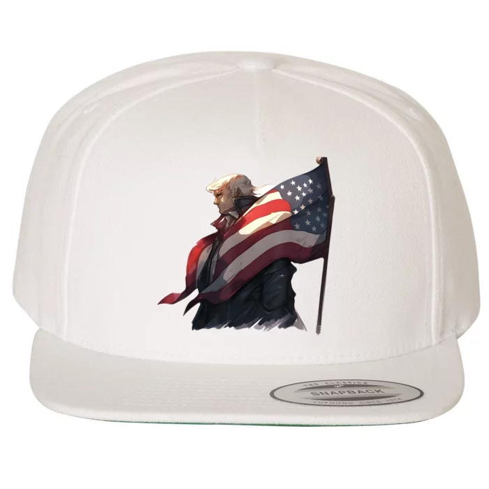 Election Support Trump 2024 And 4th Of July President Wool Snapback Cap