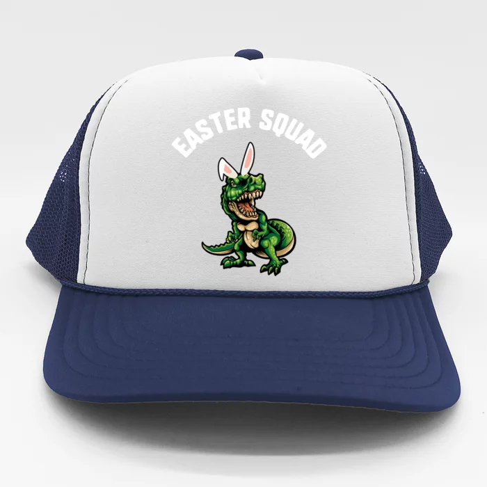 Easter Squad Trex Dinosaur Bunny Ears Gift Trucker Hat