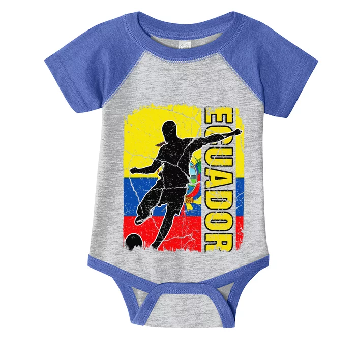 Ecuadorian Soccer Team Ecuador Flag Jersey Football Fans Infant Baby Jersey Bodysuit