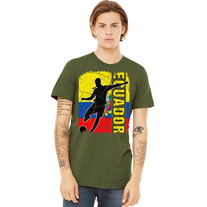 Ecuadorian Soccer Team Ecuador Flag Jersey Football Fans Premium T-Shirt