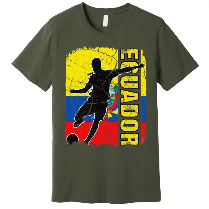 Ecuadorian Soccer Team Ecuador Flag Jersey Football Fans Premium T-Shirt