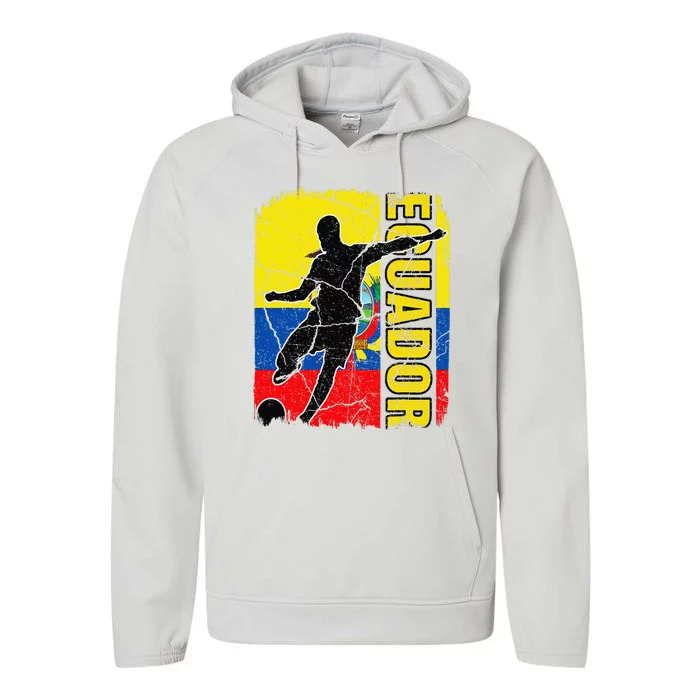 Ecuadorian Soccer Team Ecuador Flag Jersey Football Fans Performance Fleece Hoodie