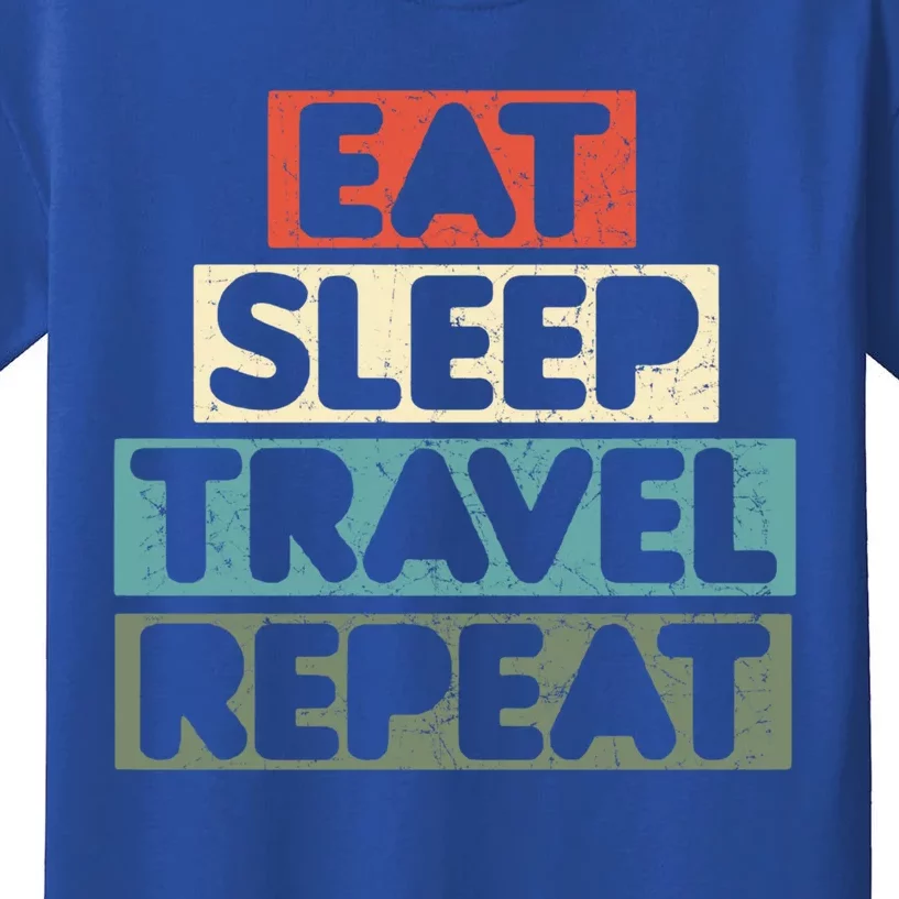 Eat Sleep Travel Beach Vacation Family Weekend Getaway Cool Gift Kids T-Shirt