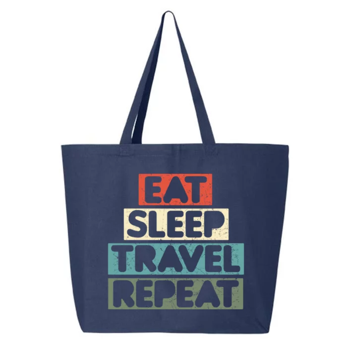 Eat Sleep Travel Beach Vacation Family Weekend Getaway Cool Gift 25L Jumbo Tote