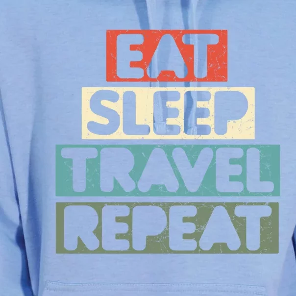 Eat Sleep Travel Beach Vacation Family Weekend Getaway Cool Gift Unisex Surf Hoodie