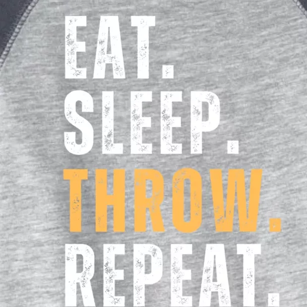 Eat Sleep Throw Repeat Retro Ultimate Frisbee Gift Toddler Fine Jersey T-Shirt