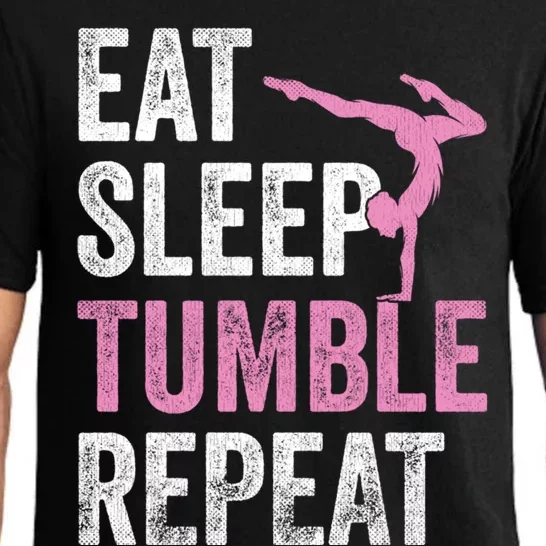 Eat Sleep Tumble Gymnast Outfit Funny Gymnastics Gift Pajama Set