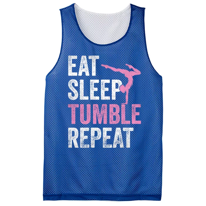 Eat Sleep Tumble Gymnast Outfit Funny Gymnastics Gift Mesh Reversible Basketball Jersey Tank