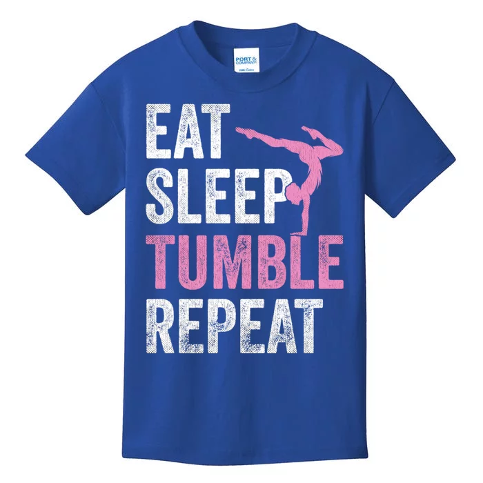 Eat Sleep Tumble Gymnast Outfit Funny Gymnastics Gift Kids T-Shirt