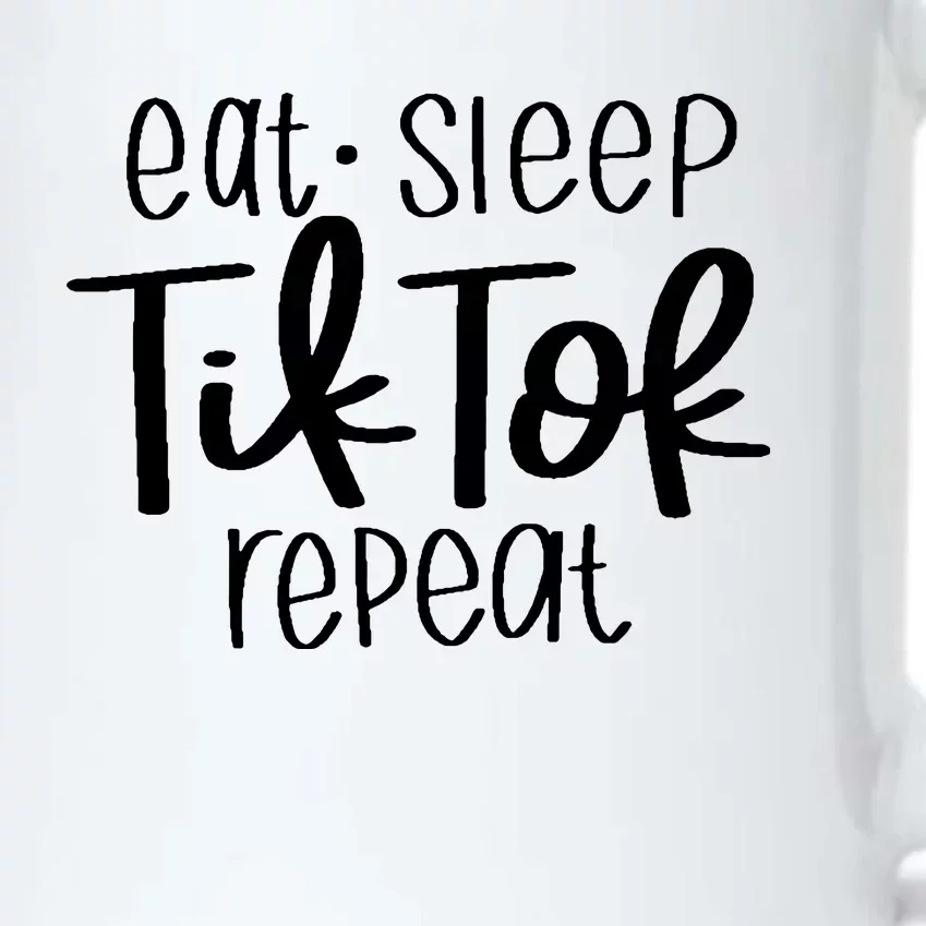 Eat Sleep Tiktok Repeat Black Color Changing Mug