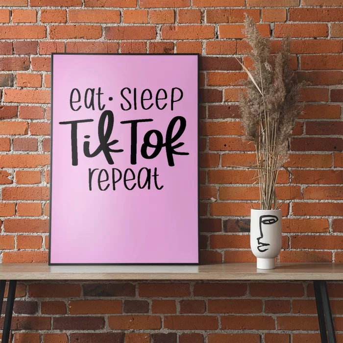 Eat Sleep Tiktok Repeat Poster