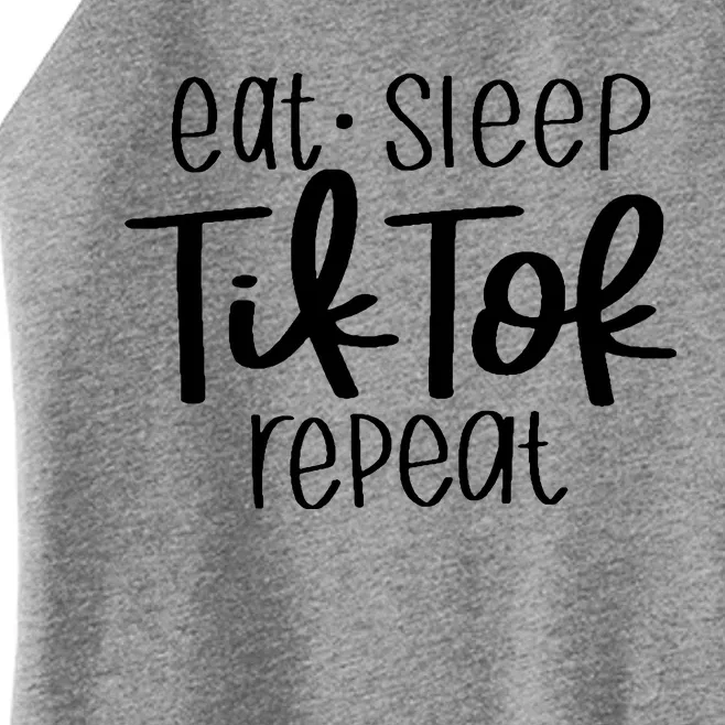 Eat Sleep Tiktok Repeat Women’s Perfect Tri Rocker Tank