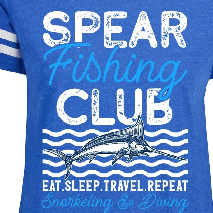 Eat Sleep Travel Repeat Activity Spearfishing Cool Gift Enza Ladies Jersey Football T-Shirt