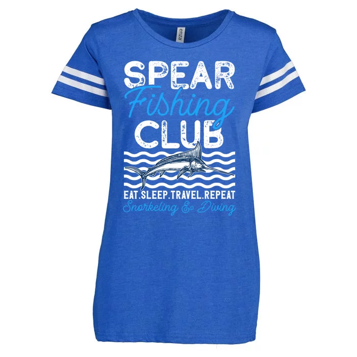 Eat Sleep Travel Repeat Activity Spearfishing Cool Gift Enza Ladies Jersey Football T-Shirt