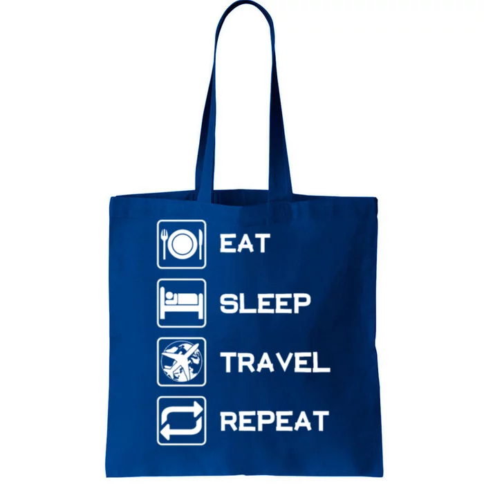 Eat Sleep Travel Repeat Explore Adventure Present Gift Tote Bag