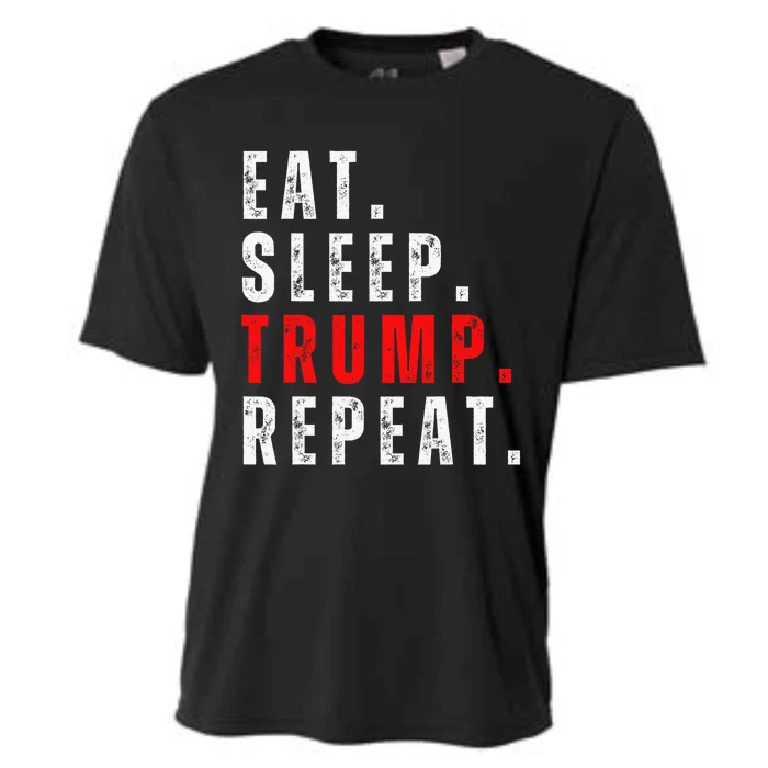 Eat Sleep Trump Repeat For President Trump 2024 Reelection Cooling Performance Crew T-Shirt