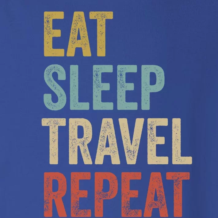 Eat Sleep Travel Repeat Funny Traveler Cute Gift Toddler Long Sleeve Shirt