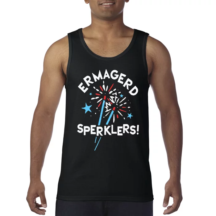 ERMAGERD SPERKLERS! ôth of july tees trending Tank Top