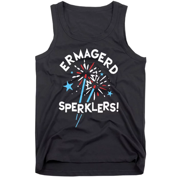 ERMAGERD SPERKLERS! ôth of july tees trending Tank Top