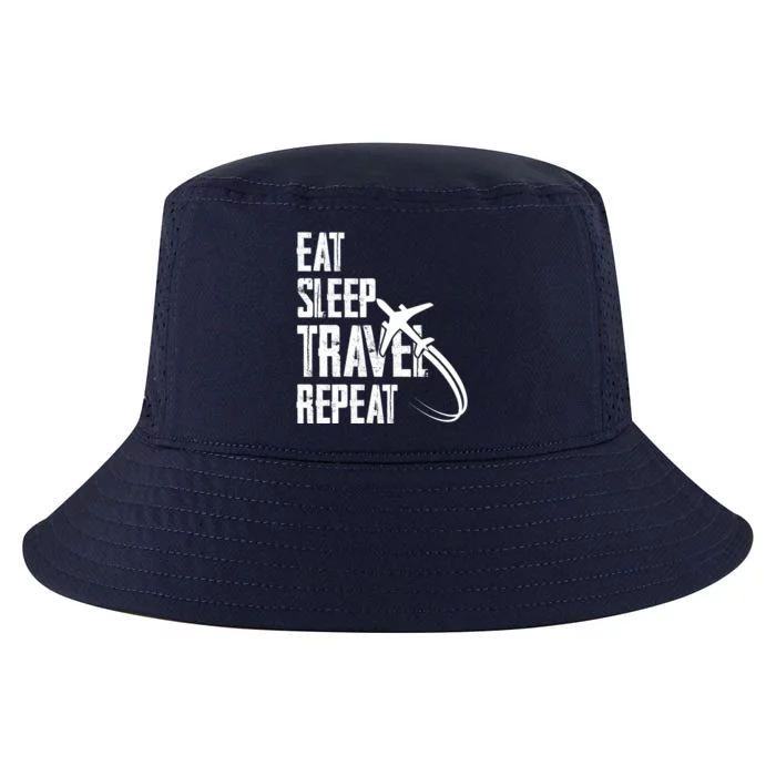 Eat Sleep Travel Repeat Funny World Traveler Hiking Camping Cool Gift Cool Comfort Performance Bucket Hat