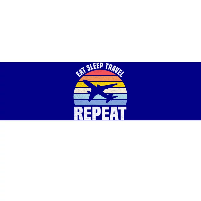 Eat Sleep Travel Repeat Gift Bumper Sticker