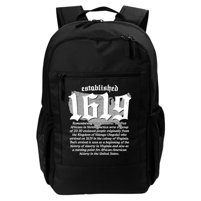 Established 1619 African American History US Map Daily Commute Backpack