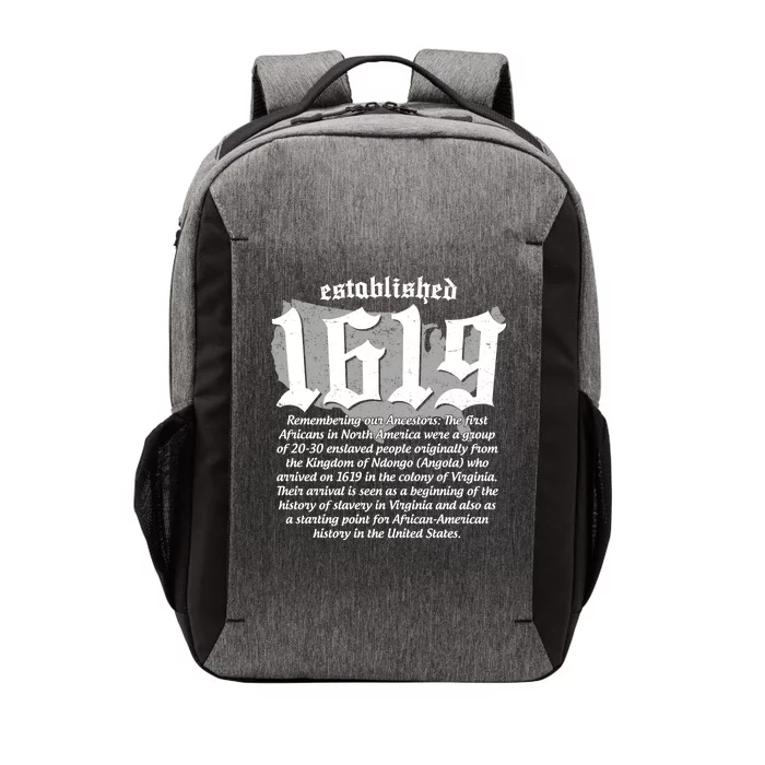 Established 1619 African American History US Map Vector Backpack